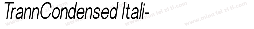 TrannCondensed Itali字体转换